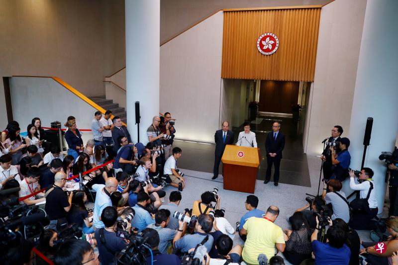 林郑月娥：撤回修例决定由港府作出 中央尊重支持