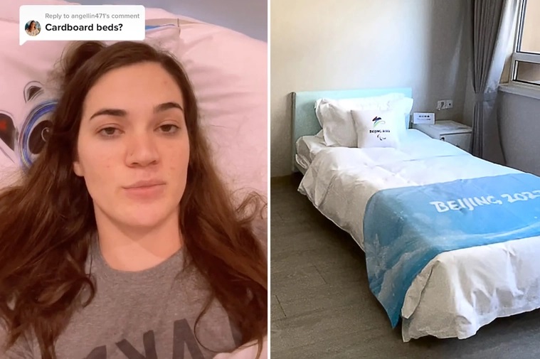 美国冬奥选手布里切展示本次高规格床