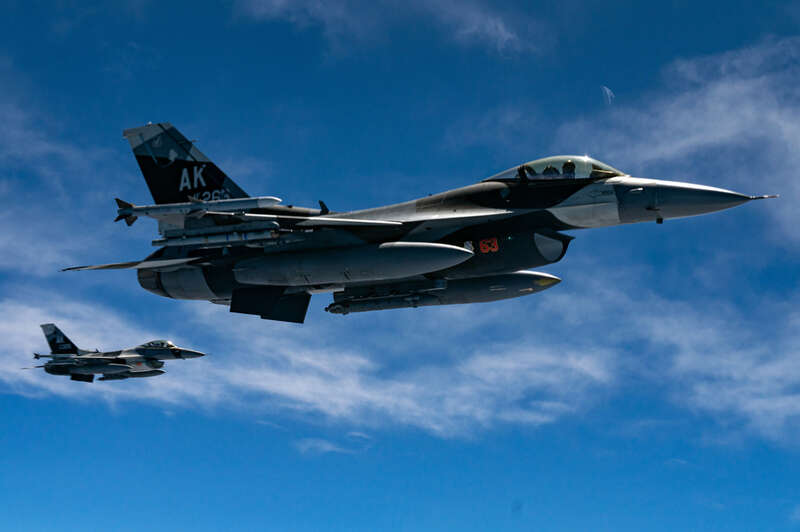 美国空军F-16战机的资料照