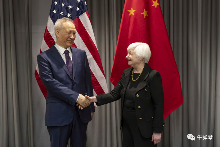 刘鹤第一次与美国财长耶伦面对面会晤