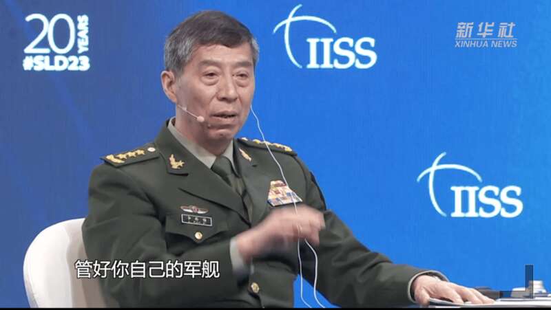 在第20届香格里拉对话会上，中国国务委员兼国防部长李尚福奉劝“有关国家”要管好自己的军舰和飞机 ...