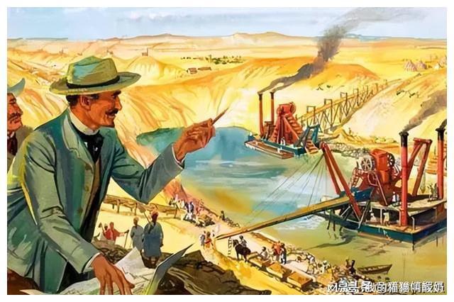 1858年，法国修筑苏伊士运河