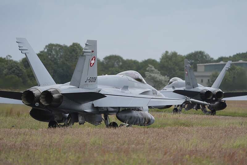 2024年北约“老虎会”联合空军演习，瑞士空军F-18战斗机亮相