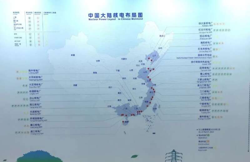 中国大陆核电布局