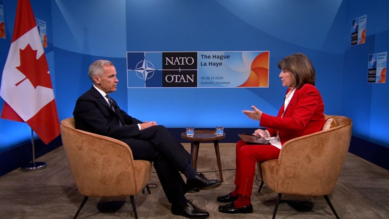 加拿大总理马克·卡尼 （Mark Carney） 周二在接受 CNN 的克里斯蒂安·阿曼普尔 （Christiane Amanpour）  ...